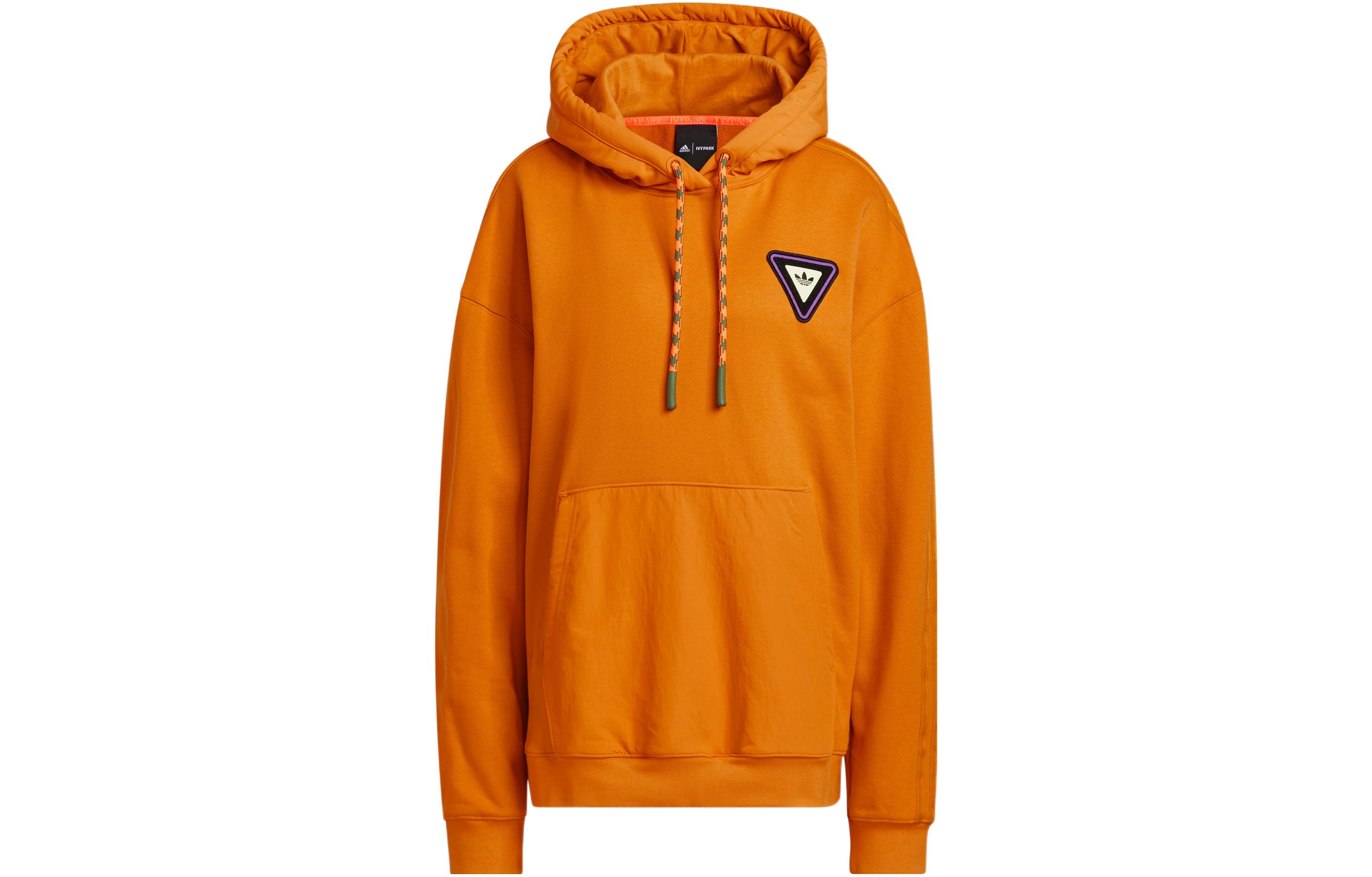 adidas Originals IVY PARK Unisex Orange Hoodie with Solid Logo Design HR2340 圖 2