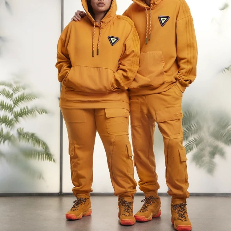 adidas Originals IVY PARK Unisex Orange Hoodie with Solid Logo Design HR2340 圖 4