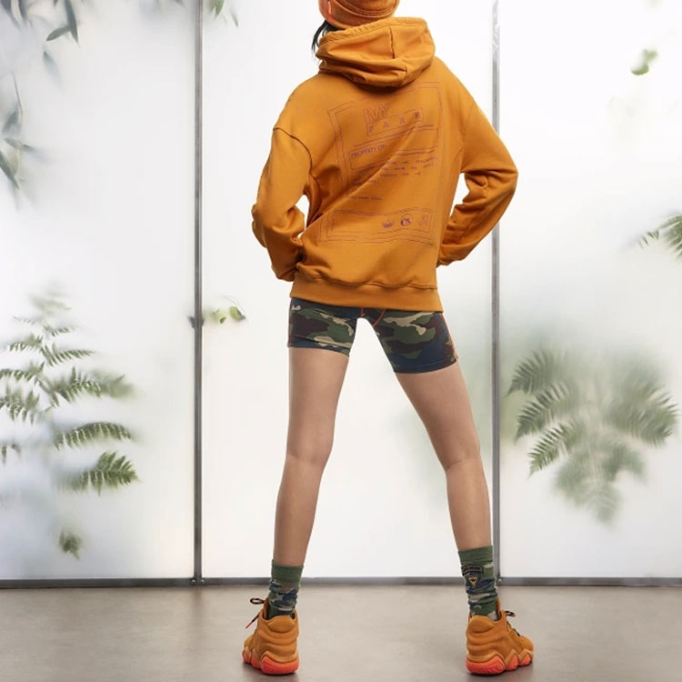 adidas Originals IVY PARK Unisex Orange Hoodie with Solid Logo Design HR2340 圖 5