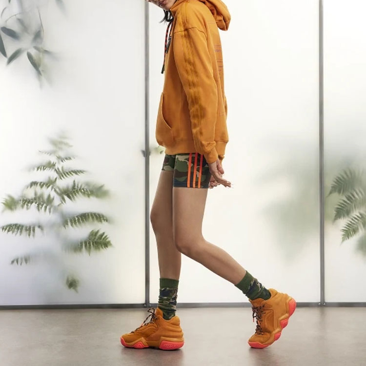 adidas Originals IVY PARK Unisex Orange Hoodie with Solid Logo Design HR2340 圖 7