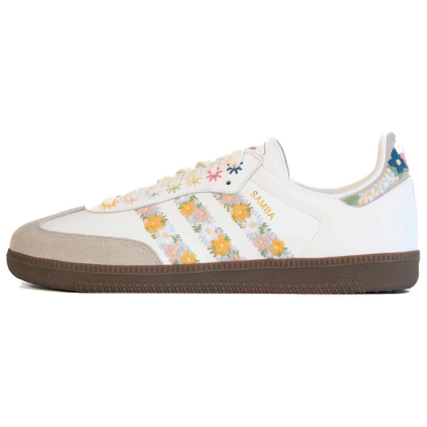 adidas Originals x JUICE Samba OG Flower Summer White Low-Top Sneakers. HQ5155