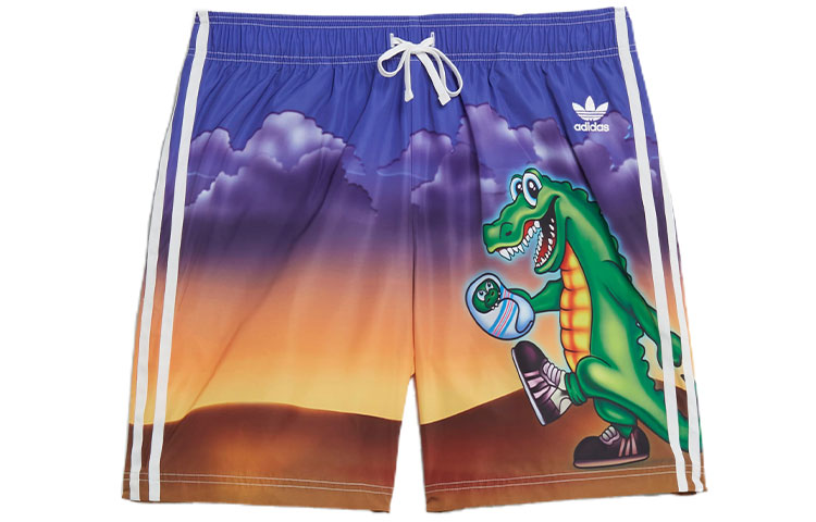 adidas Originals x Kerwin Frost Cartoon Print Multicolor Shorts. H66312