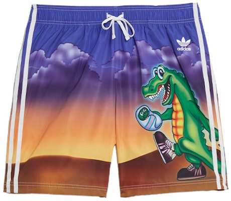 阿迪达斯Originals x Kerwin Frost卡通印花多色短裤. H66312 Buy 阿迪达斯Originals x Kerwin Frost卡通印花多色短裤. H66312