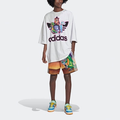 阿迪达斯Originals x Kerwin Frost卡通印花多色短裤. H66312 Shop 阿迪达斯Originals x Kerwin Frost卡通印花多色短裤. H66312