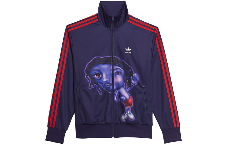Order adidas Originals x Kerwin Frost 藍色卡通印花條紋運動外套 男款 H66305