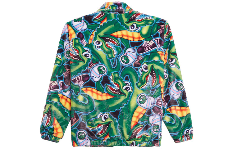 Lookbook 阿迪达斯Originals x Kerwin Frost绿色卡通印花仿皮草夹克男款 H66306