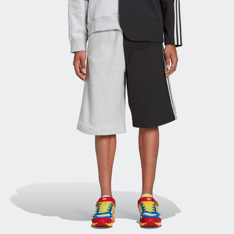 Details for 아디다스 오리지널스 x 커윈 프로스트 FW22 컬러블록 숏팬츠 라이트 그레이/블랙. H59927