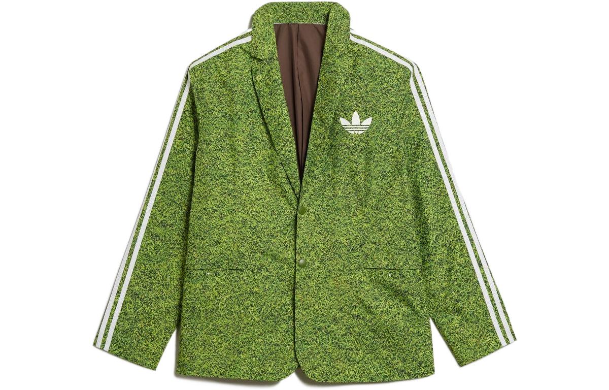 adidas Originals x Kerwin Frost Grass Digital Print Single-Breasted Blazer Green. HI5686
