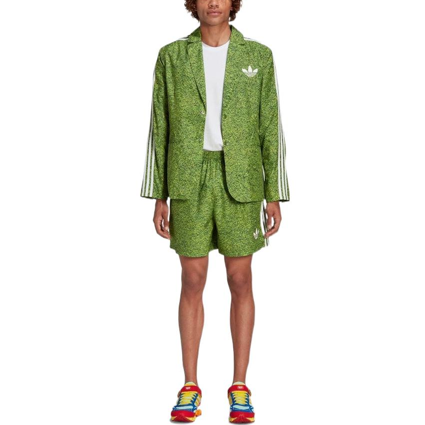 Shop アディダス オリジナルス x ケルウィンフロスト グラスプリント ブレザージャケット グリーン。 HI5686