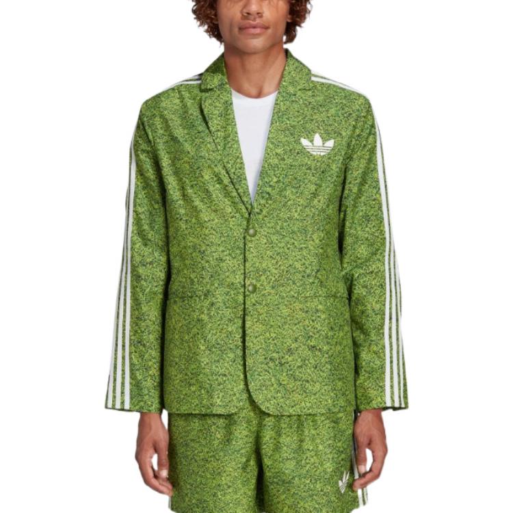Purchase アディダス オリジナルス x ケルウィンフロスト グラスプリント ブレザージャケット グリーン。 HI5686