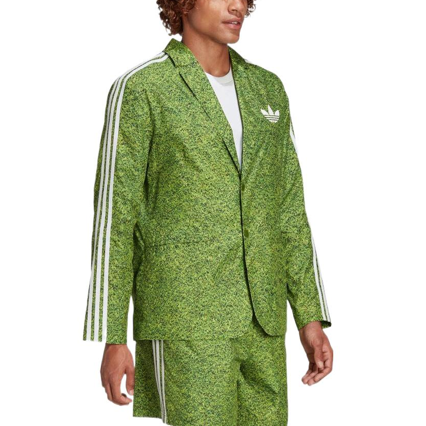 Sizing アディダス オリジナルス x ケルウィンフロスト グラスプリント ブレザージャケット グリーン。 HI5686