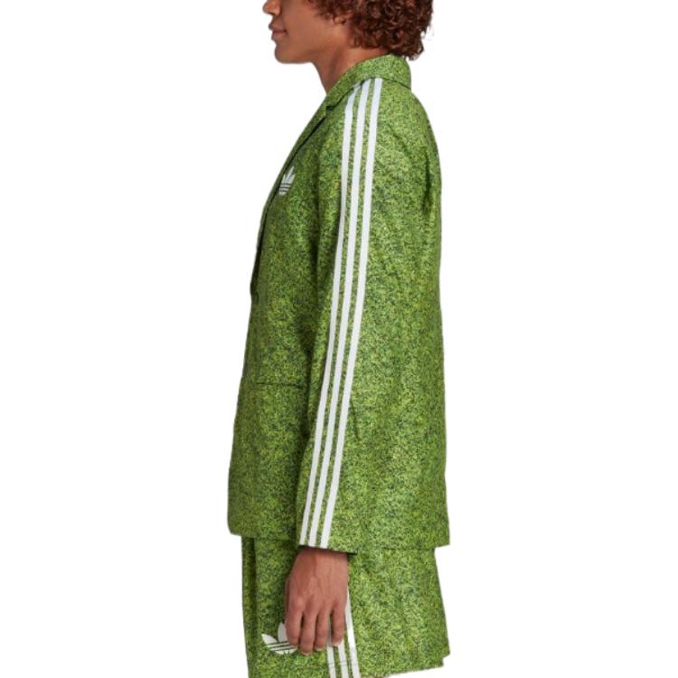 Cheap アディダス オリジナルス x ケルウィンフロスト グラスプリント ブレザージャケット グリーン。 HI5686