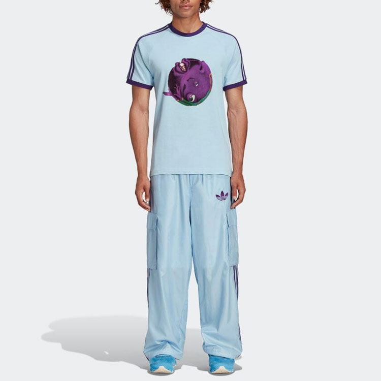 Details for 아디다스 오리지널스 x 커윈 프로스트 레트로 니트 트랙 팬츠 라이트 블루. H59894