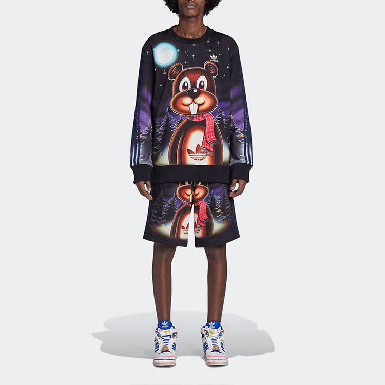 Shop adidas Originals x Kerwin Frost Baju Crewneck Cetak Tupai Pelbagai Warna. HG8776