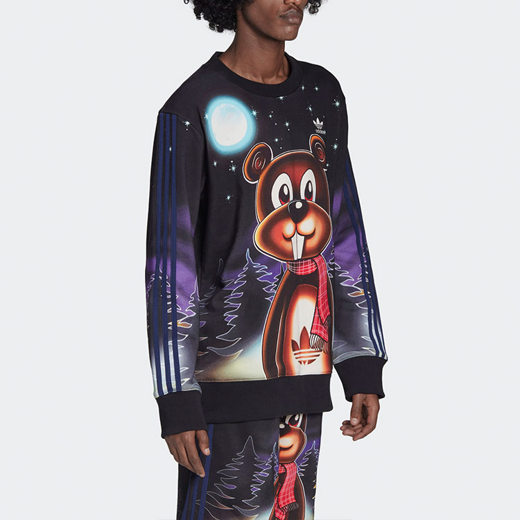 Sizing adidas Originals x Kerwin Frost Baju Crewneck Cetak Tupai Pelbagai Warna. HG8776