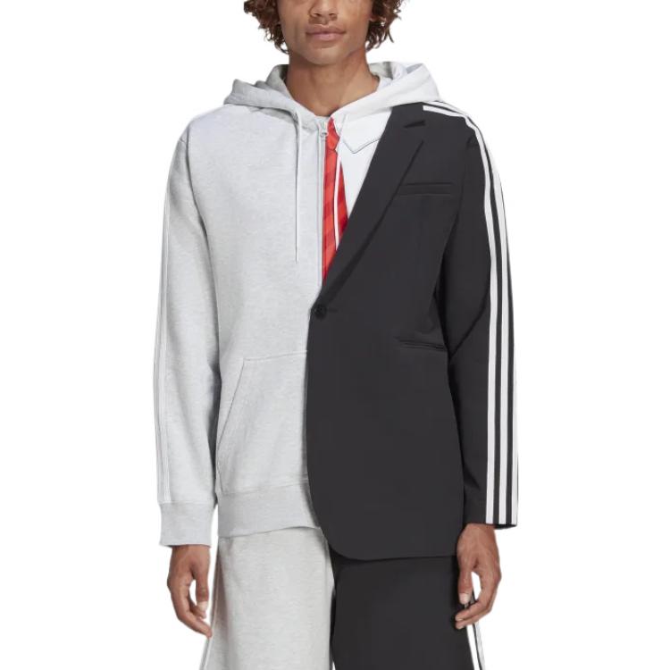 adidas Originals Kerwin Frost Two-Tone Hoodie Jacket Men’s Gray/Black秋 Collection HB7415 圖 3