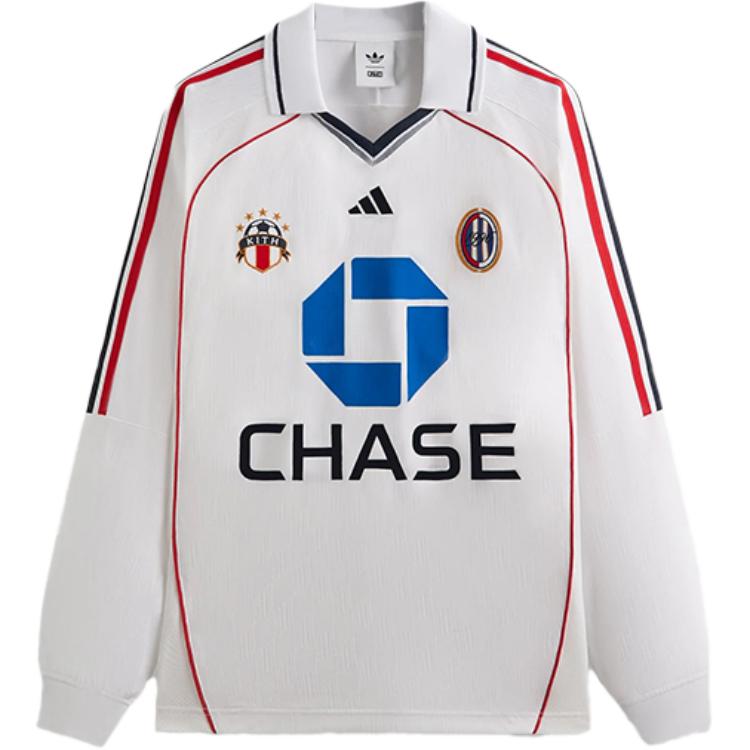 adidas Originals Kith SS25 Monogram Knit Long Sleeve Soccer Jersey White メンズ JF3236
