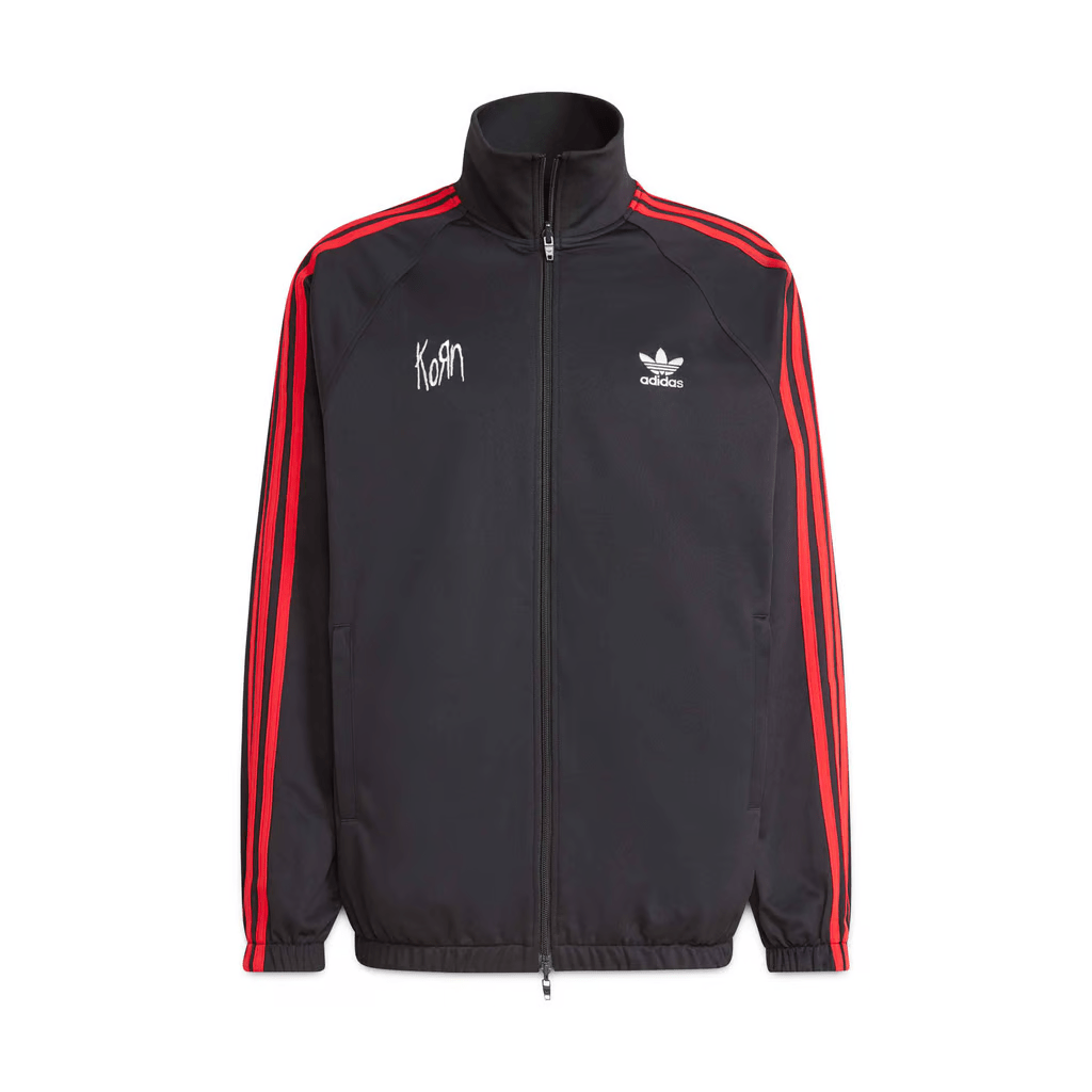 adidas Originals x KORN FW24 Retro Track Top Striped Jacket Black Unisex. JG1341