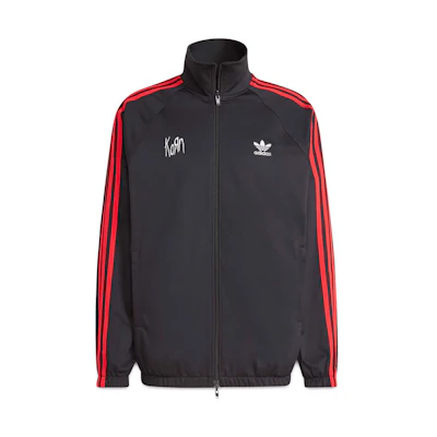adidas Originals KORN FW24 Retro Track Top Striped Jacket Black Unisex. JG1341