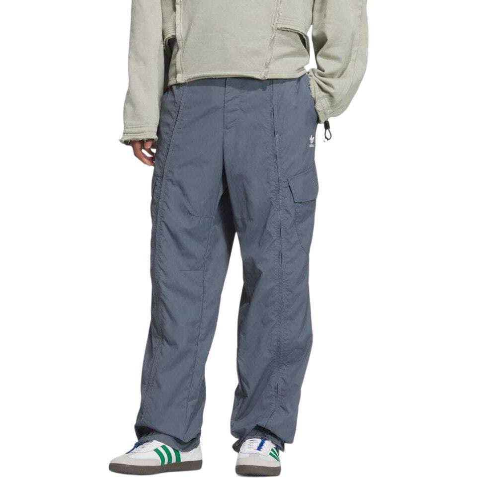 Shop adidas Originals x KR OP SS24 Celana Kargo Abu-Abu dengan Resleting & Multi-Saku. IZ4920