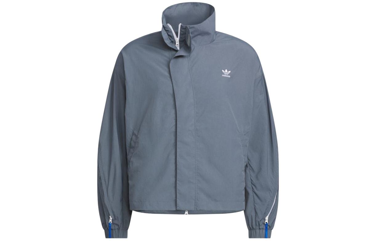 adidas Originals KR OP SS24 Unisex Logo Zip-Up Jacket in Blue-Grey. IZ4918 圖 2