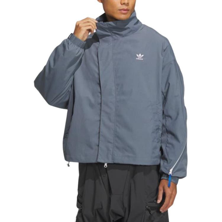 adidas Originals KR OP SS24 Unisex Logo Zip-Up Jacket in Blue-Grey. IZ4918 圖 3