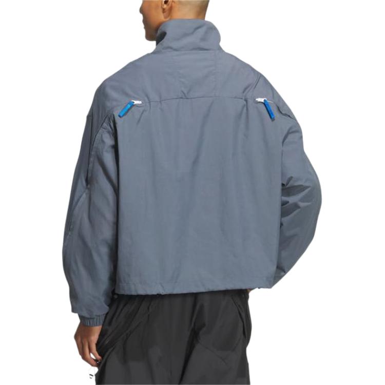 adidas Originals KR OP SS24 Unisex Logo Zip-Up Jacket in Blue-Grey. IZ4918 圖 4