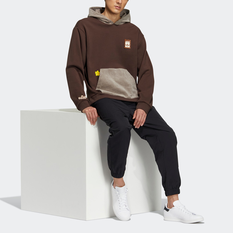 Shop adidas Originals x Melting Sadness Hoodie Coklat Unisex Logo Bordir Bunny Hole HY4187