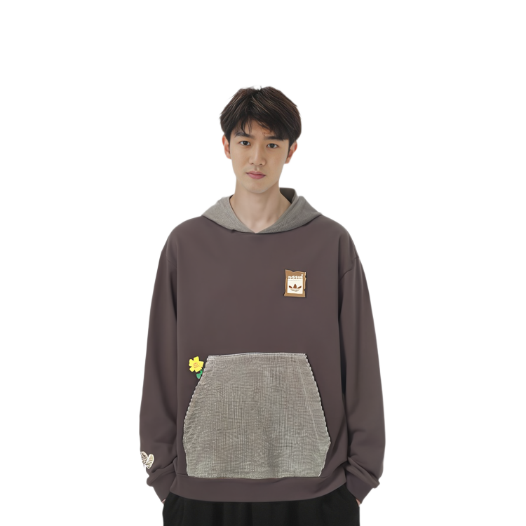 Sizing adidas Originals x Melting Sadness Hoodie Coklat Unisex Logo Bordir Bunny Hole HY4187