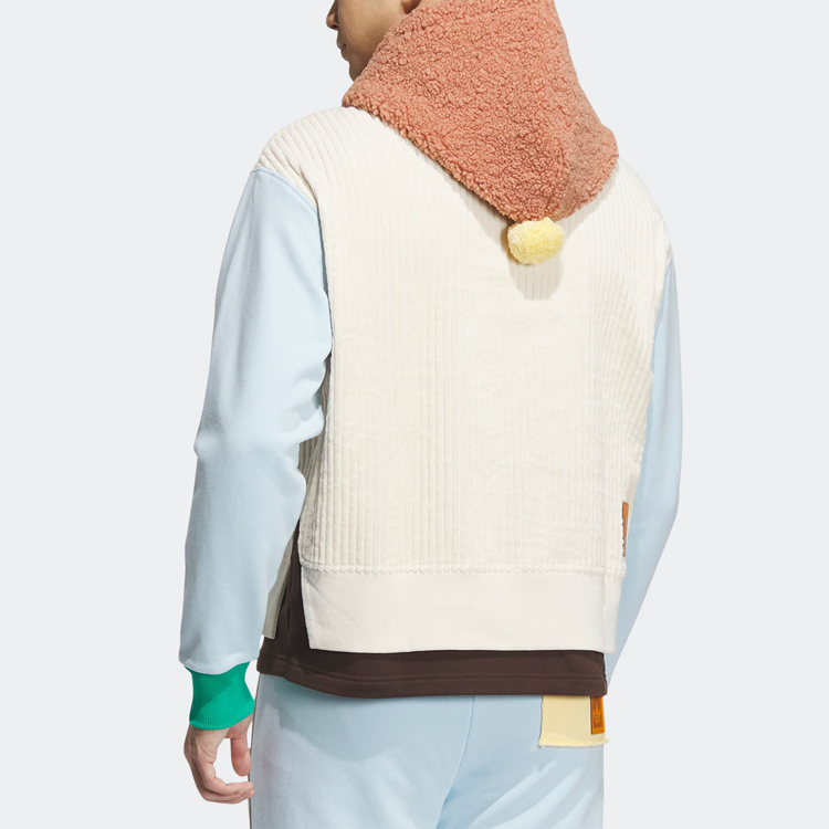 Shop 阿迪达斯Originals x Melting Sadness拼色连帽衫男女同款 - 米白色 HY7256