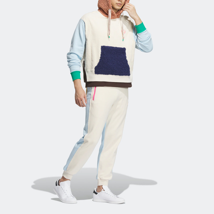 Purchase 阿迪达斯Originals x Melting Sadness拼色连帽衫男女同款 - 米白色 HY7256