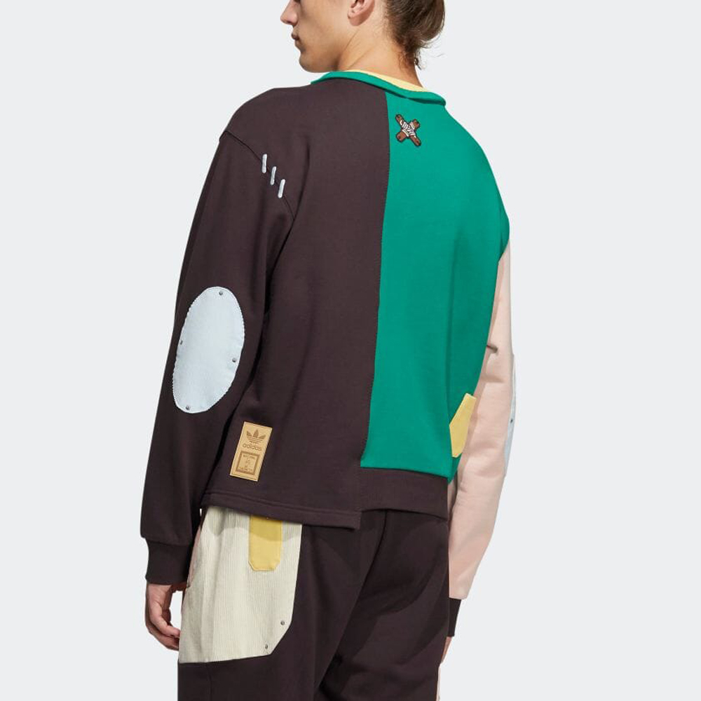 Details for adidas Originals x Melting Sadness 拼布系列寬鬆版男女款衛衣 HC0349