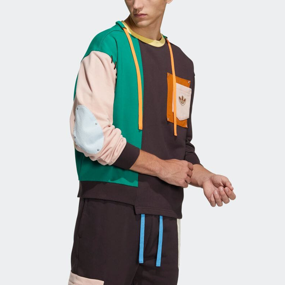 Sizing adidas Originals x Melting Sadness 拼布系列寬鬆版男女款衛衣 HC0349