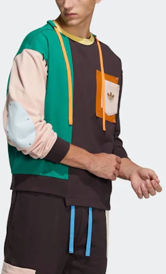 adidas Originals x Melting Sadness 拼布系列寬鬆版男女款衛衣 HC0349 Sizing adidas Originals x Melting Sadness 拼布系列寬鬆版男女款衛衣 HC0349