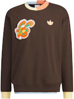 adidas Originals x Melting Sadness Rabbit Patch Long Sleeve Sweatshirt - Brown HY7251 adidas Originals x Melting Sadness Rabbit Patch Long Sleeve Sweatshirt - Brown HY7251