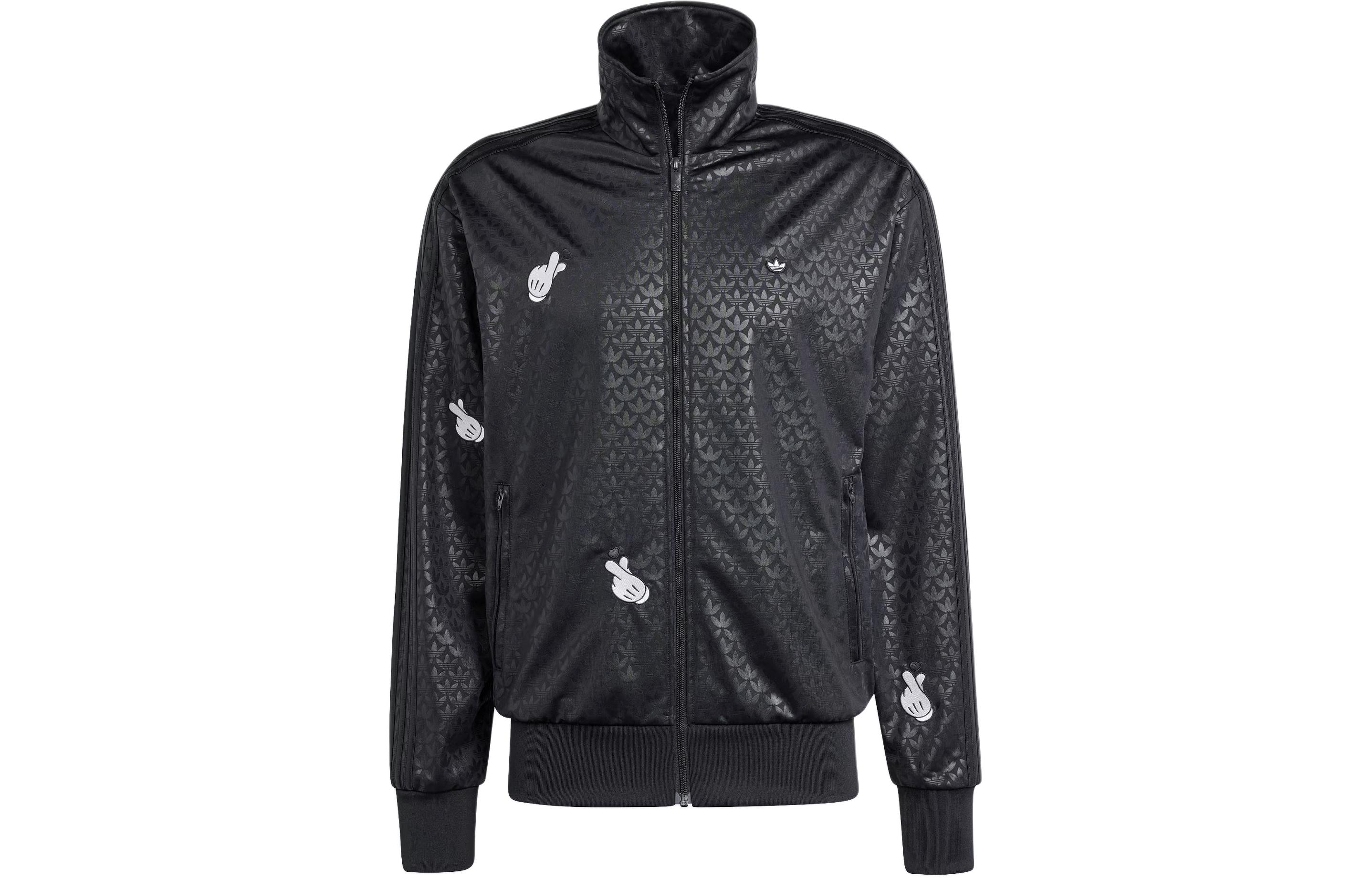Buy adidas Originals x Mickey Mouse Jaket Retro Hitam Pria Full-Print Logo IY2264