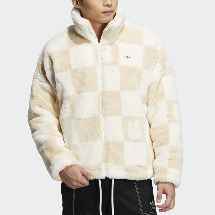 adidas Originals Miffy Checkerboard Zip Jacket Unisex Beige HZ9022 圖 3
