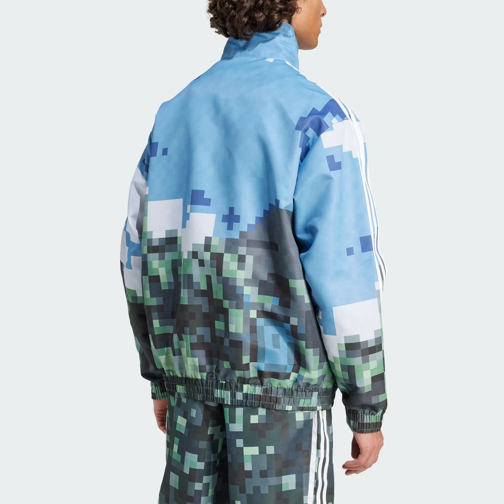 adidas Originals Minecraft Collab Unisex Loose Fit Jacket - Blue/Yellow/Green JZ9921 圖 4
