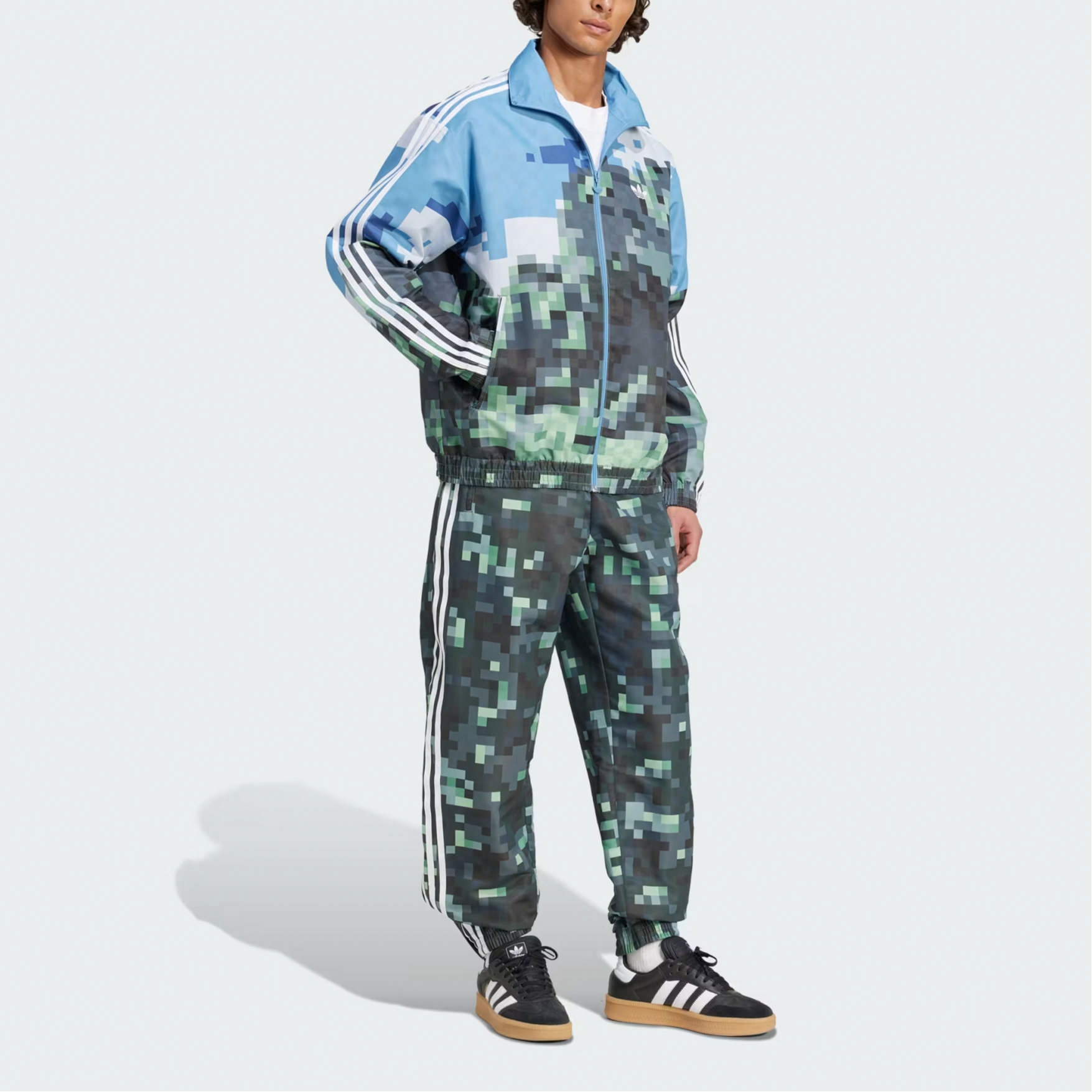 adidas Originals Minecraft Collab Unisex Loose Fit Jacket - Blue/Yellow/Green JZ9921 圖 5