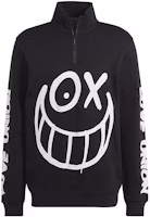 adidas Originals x MR.A Graffiti Half-Zip Pullover Vintage Sweatshirt Black Men IA6396 adidas Originals x MR.A Graffiti Half-Zip Pullover Vintage Sweatshirt Black Men IA6396