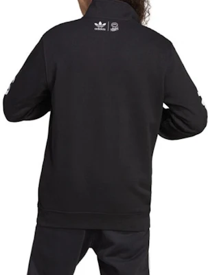 adidas Originals x MR.A 塗鴉半拉鍊復古黑色長袖上衣 男款 IA6396 Shop adidas Originals x MR.A 塗鴉半拉鍊復古黑色長袖上衣 男款 IA6396