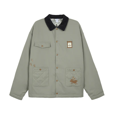 adidas Originals MTSS Rabbit Hole Logo Button Cotton Jacket Brown . HY4188