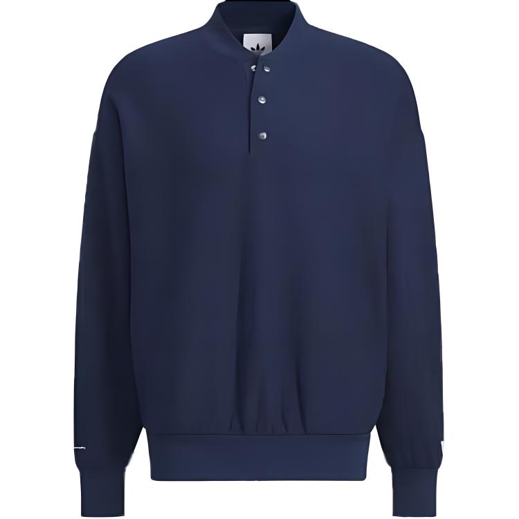 adidas Originals x Notitle Collaboration Blue Button-Up Pullover Sweatshirt Unisex IN1089