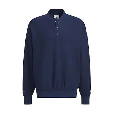adidas Originals Notitle Collaboration Blue Button-Up Pullover Sweatshirt Unisex IN1089