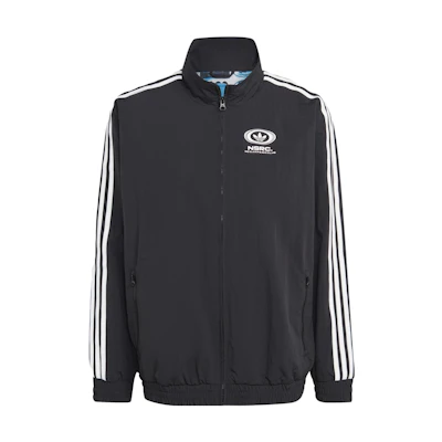 adidas Originals NSRC Logo Printed Zip-Up Retro Track Jacket Unisex Black IL4969