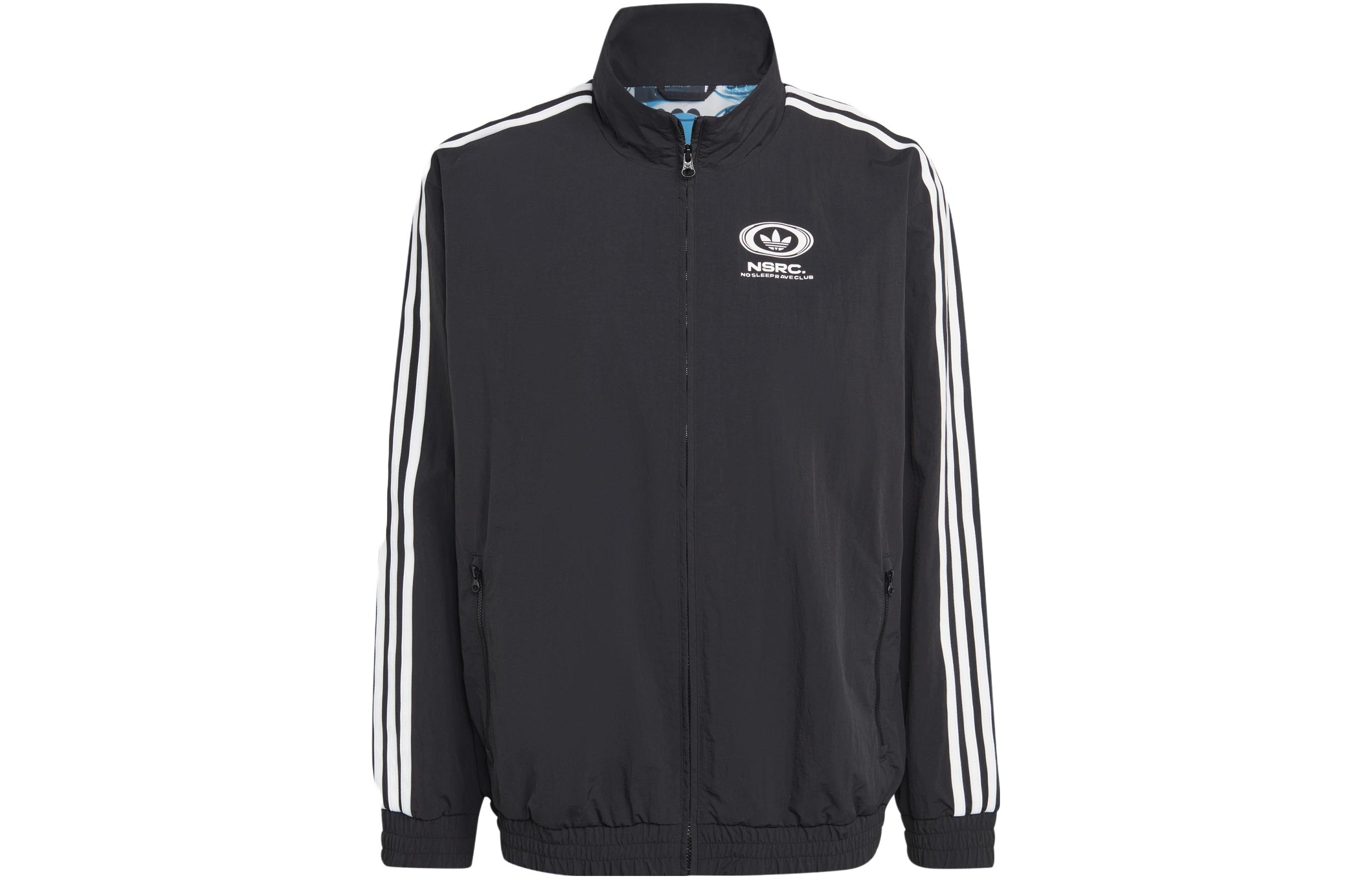 adidas Originals NSRC Logo Printed Zip-Up Retro Track Jacket Unisex Black IL4969 圖 2