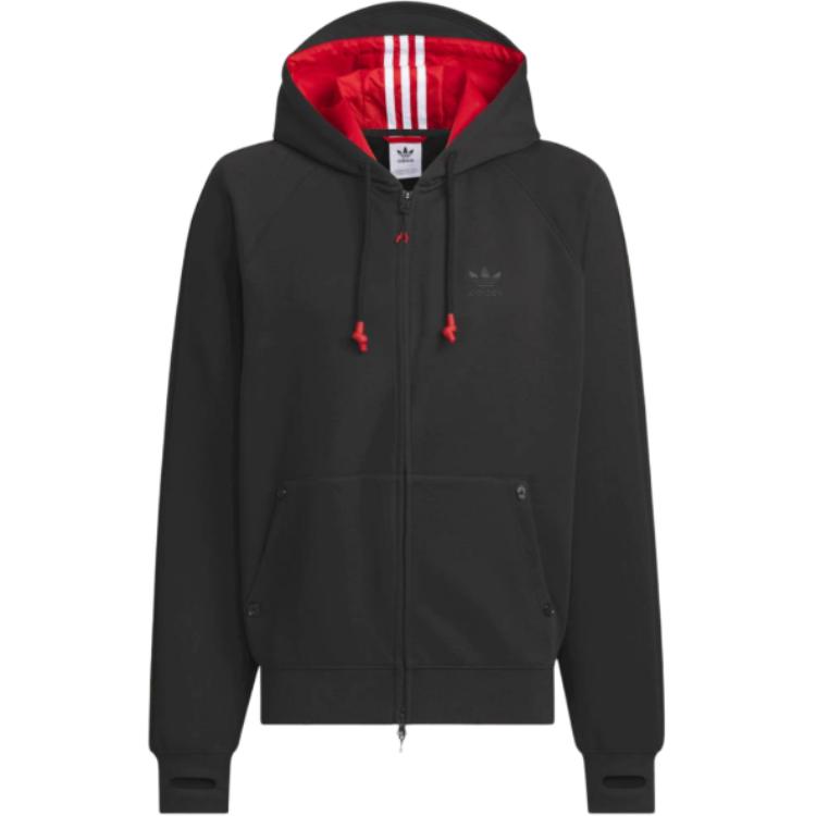adidas Originals Ordinary People Black Logo Hoodie Jacket Collaboration JN5829