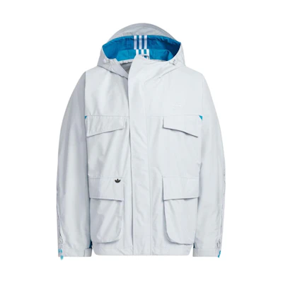 adidas Originals Ordinary People FW24 Hooded Waterproof Utility Jacket Grey JN5824