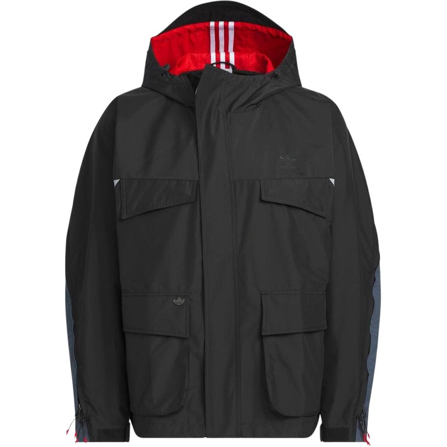 adidas Originals Ordinary People FW24 UTI Parka Black  Multi-Pocket Outdoor Jacket JN5825