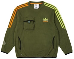 adidas Originals x Palace Striped Logo Pullover Sweatshirt Green Unisex Couple Fit HM9193 adidas Originals x Palace Striped Logo Pullover Sweatshirt Green Unisex Couple Fit HM9193